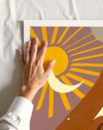 Shop celestial woman planets moon space earthy Art Print, Canvas Print, license art, download printable - exclusively certified at 83oranges.com by artist Uma Gokhale India home banner