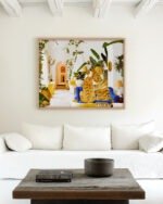 Shop tiger love luxury villa interior summer Art Print, Canvas Print, commercial digital license, instant download printable - exclusively certified at 83oranges.com by artist Uma Gokhale India home banner