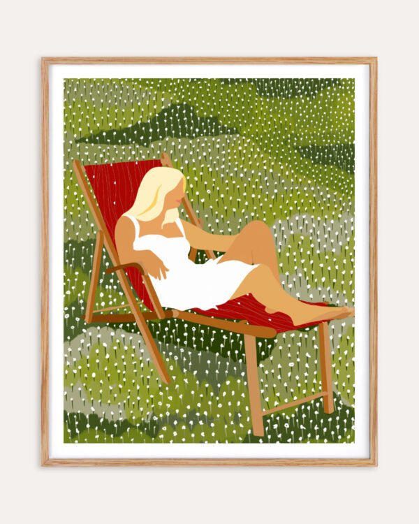 Asleep in the meadow art print, canvas print and digital license download by Uma Gokhale