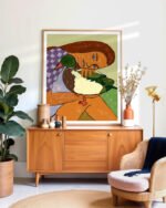 Shop The Girl and the Green-Headed Goose Art Print, Canvas Print, digital commercial license & instant download - available at 83oranges.com by artist Uma Gokhale India