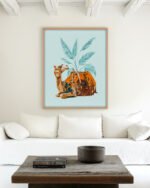 Shop Camel Ride Bohemian Art Print, Canvas Print, digital commercial license & instant download - available at 83oranges.com by artist Uma Gokhale India