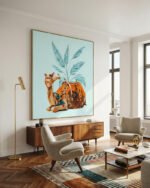 Shop Camel Ride Bohemian Art Print, Canvas Print, digital commercial license & instant download - available at 83oranges.com by artist Uma Gokhale India
