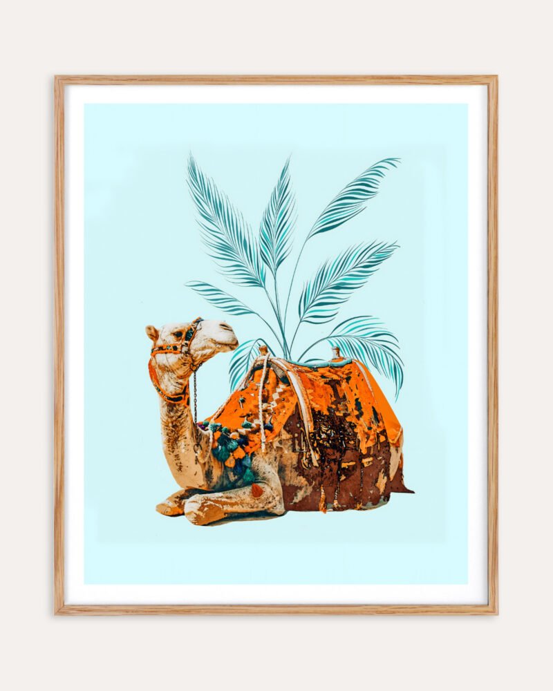 Shop Camel Ride Bohemian Art Print, Canvas Print, digital commercial license & instant download - available at 83oranges.com by artist Uma Gokhale India