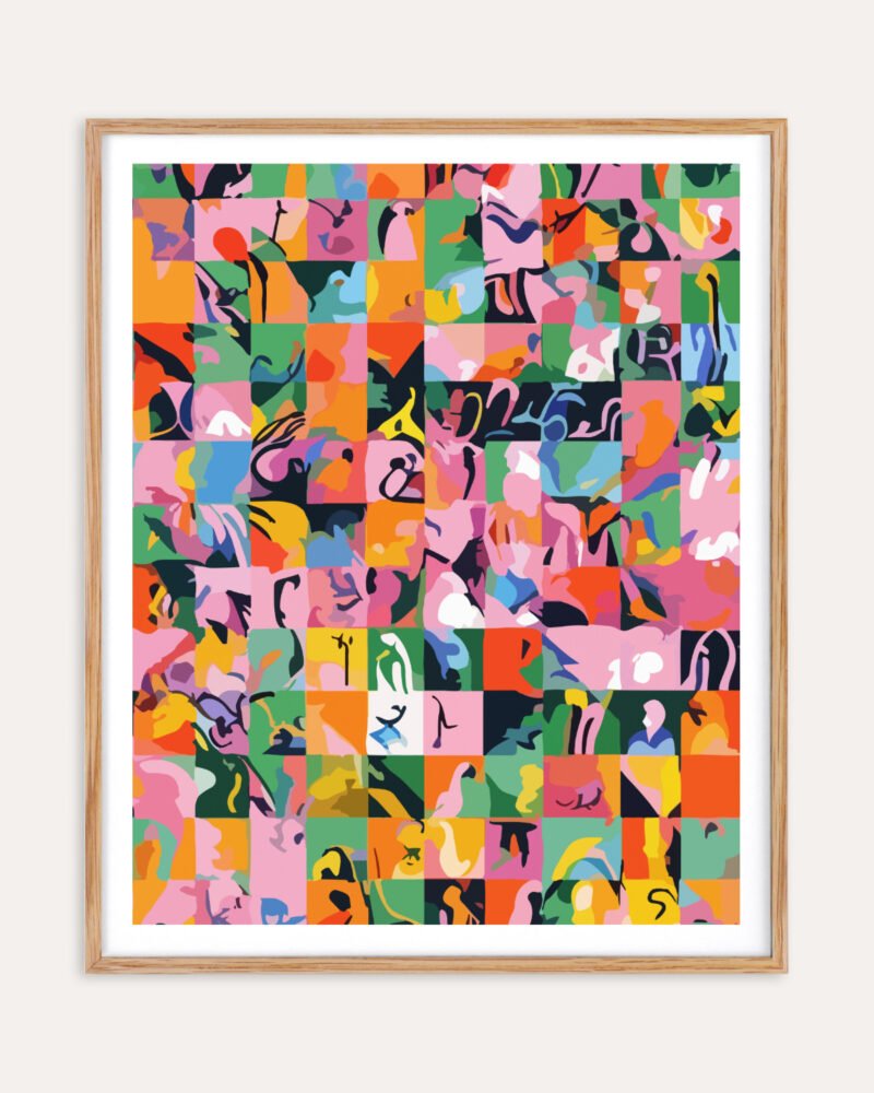 Shop Checkerboard Life Art Print, Canvas Print, digital commercial license & instant download - available at 83oranges.com by artist Uma Gokhale India