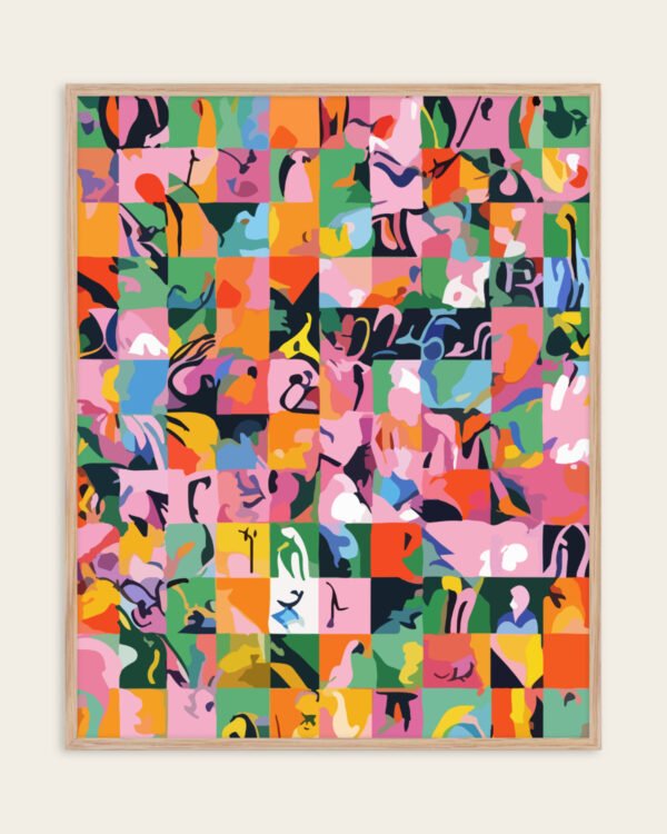 Shop Checkerboard Life Art Print, Canvas Print, digital commercial license & instant download - available at 83oranges.com by artist Uma Gokhale India