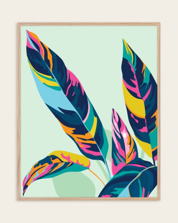Shop Dopamine Botanical Art Print, Canvas Print, commercial digital license, instant download printable - available at 83oranges.com by artist Uma Gokhale India