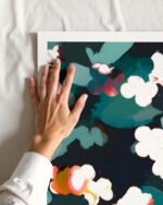 Shop Floral Reverie Midnight Garden Art Print, Canvas Print, commercial digital license, instant download printable - available at 83oranges.com by artist Uma Gokhale India