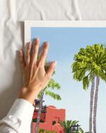 Shop Terracotta garden Pathway Architecture Art Print, Canvas Print, commercial digital license, instant download printable - available at 83oranges.com by artist Uma Gokhale India