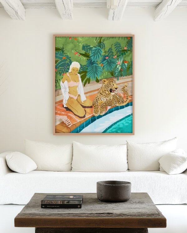 Shop The wild side with my leopard Art Print, Canvas Print, commercial digital license, instant download printable - available at 83oranges.com by artist Uma Gokhale India