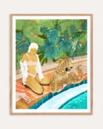 Shop The wild side with my leopard Art Print, Canvas Print, commercial digital license, instant download printable - available at 83oranges.com by artist Uma Gokhale India