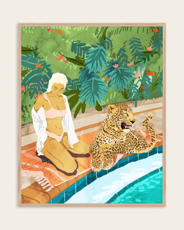 Shop The wild side with my leopard Art Print, Canvas Print, commercial digital license, instant download printable - available at 83oranges.com by artist Uma Gokhale India