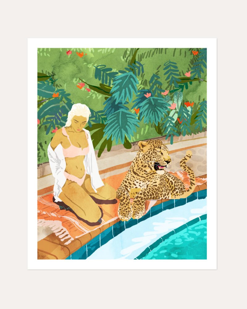 Shop The wild side with my leopard Art Print, Canvas Print, commercial digital license, instant download printable - available at 83oranges.com by artist Uma Gokhale India