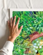 Shop Tropical vacay lush green jungle Art Print, Canvas Print, digital commercial license & instant download - available at 83oranges.com by artist Uma Gokhale Indiame 407