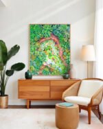 Shop Tropical vacay lush green jungle Art Print, Canvas Print, digital commercial license & instant download - available at 83oranges.com by artist Uma Gokhale India