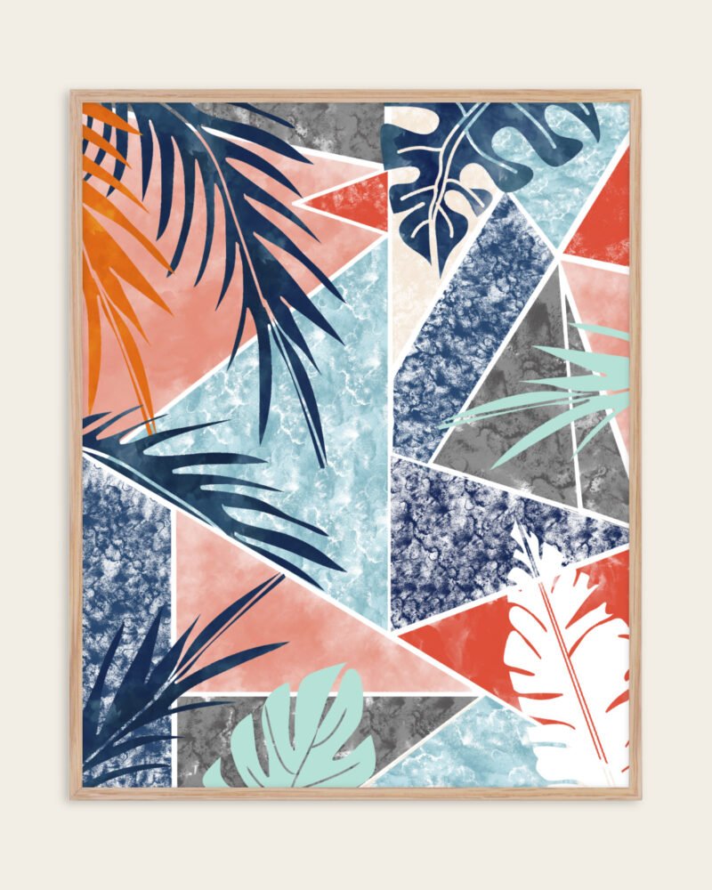 Shop Tropicalia Botanical plants Art Print, Canvas Print, commercial digital license, instant download printable - available at 83oranges.com by artist Uma Gokhale India