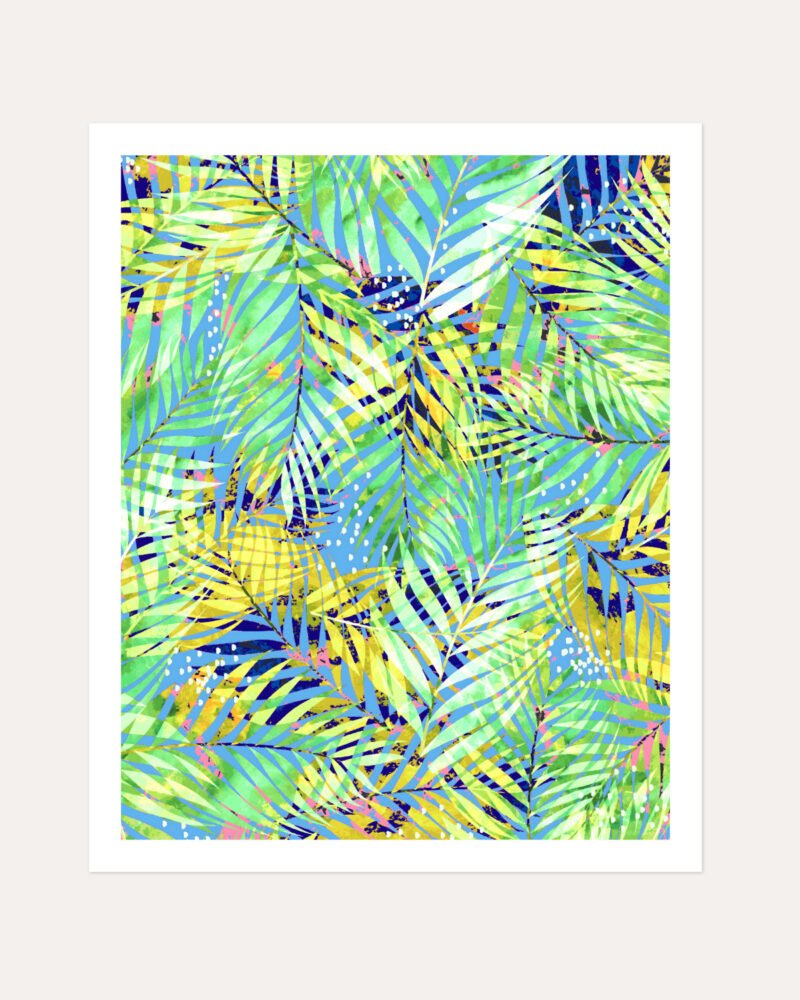 Shop palm forest jungle nature Art Print, Canvas Print, commercial digital license, instant download printable - available at 83oranges.com by artist Uma Gokhale India