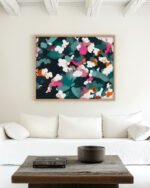 Shop Floral Reverie Midnight Garden Art Print, Canvas Print, commercial digital license, instant download printable - available at 83oranges.com by artist Uma Gokhale India Shop Floral Reverie Midnight Garden Art Print, Canvas Print, commercial digital license, instant download printable - available at 83oranges.com by artist Uma Gokhale India