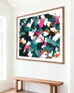 Shop Floral Reverie Midnight Garden Art Print, Canvas Print, commercial digital license, instant download printable - available at 83oranges.com by artist Uma Gokhale India