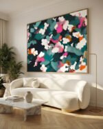 Shop Floral Reverie Midnight Garden Art Print, Canvas Print, commercial digital license, instant download printable - available at 83oranges.com by artist Uma Gokhale India