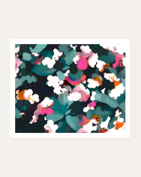 Shop Floral Reverie Midnight Garden Art Print, Canvas Print, commercial digital license, instant download printable - available at 83oranges.com by artist Uma Gokhale India