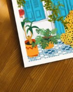 Shop Cheetah villa architecture moroccan porch pomegranate garden wild cat animals Art Print, Canvas Print, digital commercial license, instant download printable - available at 83oranges.com by artist Uma Gokhale India Shop Cheetah villa architecture moroccan porch pomegranate garden wild cat animals Art Print, Canvas Print, digital commercial license, instant download printable - available at 83oranges.com by artist Uma Gokhale India