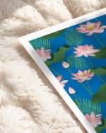 Shop Lotus love art and surface pattern design available to license, shop art prints at 83oranges.com by artist Uma Gokhale India Shop Lotus love art and surface pattern design available to license, shop art prints at 83oranges.com by artist Uma Gokhale India