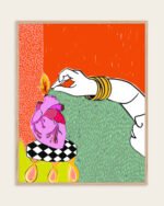 Shop Set my heart on fire bold love break ups relationships passion art print, canvas print, digital commercial license, instant digital download printable by Uma Gokhale 83 Oranges India