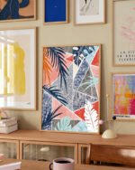 Shop Tropicalia Botanical plants Art Print, Canvas Print, commercial digital license, instant download printable - available at 83oranges.com by artist Uma Gokhale India