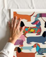 Shop Dachshunds dog pattern cute pets animals Art Print, Canvas Print, Commercial digital license & Instant download printable - available at 83oranges.com by artist Uma Gokhale India Shop Dachshunds dog pattern cute pets animals Art Print, Canvas Print, Commercial digital license & Instant download printable - available at 83oranges.com by artist Uma Gokhale India