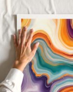 Shop Purple, teal & gold agate marble luxe texture Art Print, Canvas Print, Commercial digital license & Instant download printable - available at 83oranges.com by artist Uma Gokhale India