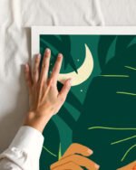 Shop To The Moon & Never Back Art Print, Canvas Print, Commercial digital license & Instant printable download - available at 83oranges.com by artist Uma Gokhale India