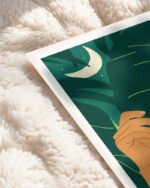 Shop To The Moon & Never Back Art Print, Canvas Print, Commercial digital license & Instant printable download - available at 83oranges.com by artist Uma Gokhale India