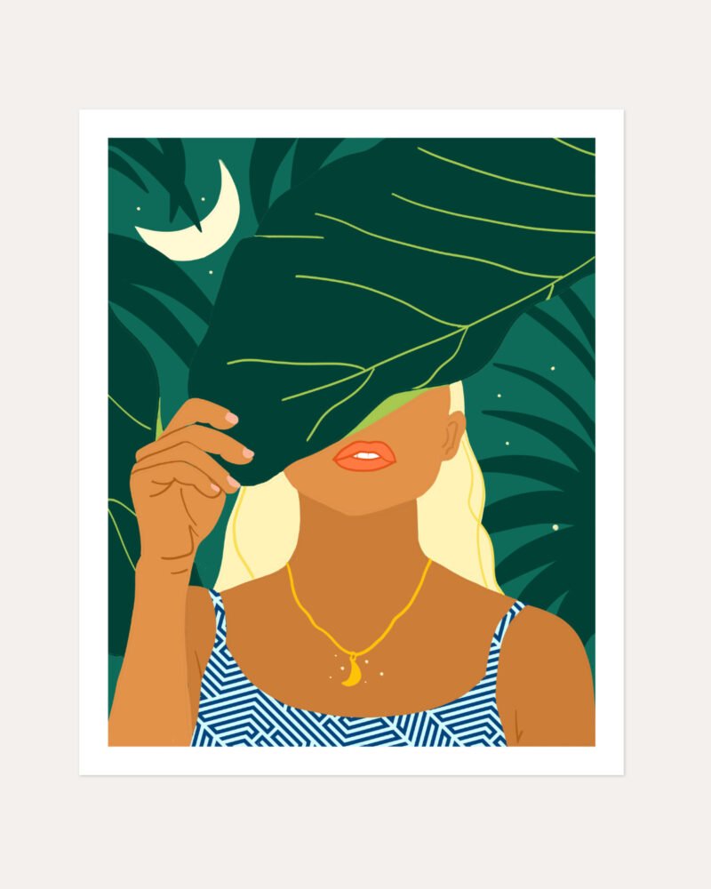 Shop To The Moon & Never Back Art Print, Canvas Print, Commercial digital license & Instant printable download - available at 83oranges.com by artist Uma Gokhale India
