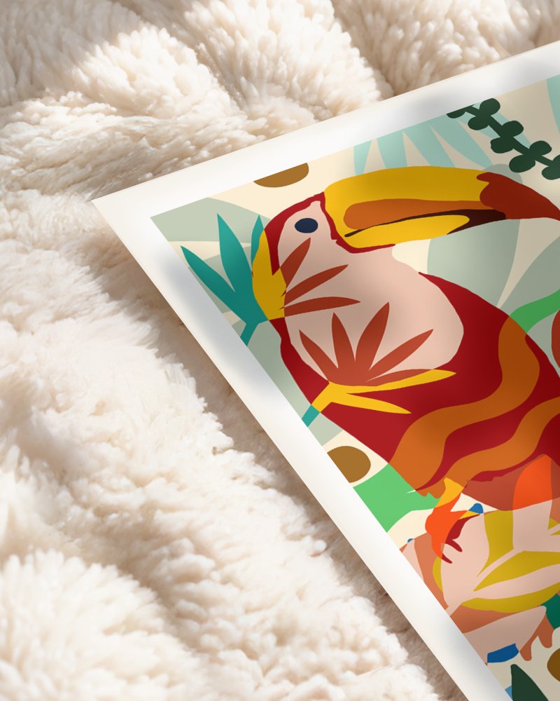 Shop Toucan of my love Art Print, Canvas Print, Commercial digital license & Instant download printable - certified & available to order online at 83oranges.com by artist Uma Gokhale India Shop Toucan of my love Art Print, Canvas Print, Commercial digital license & Instant download printable - certified & available to order online at 83oranges.com by artist Uma Gokhale India
