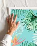 Shop Tropic Palm Painting Art Print, Canvas Print, Commercial digital license & Instant download printable - certified & available to order online at 83oranges.com by artist Uma Gokhale India Shop Tropic Palm Painting Art Print, Canvas Print, Commercial digital license & Instant download printable - certified & available to order online at 83oranges.com by artist Uma Gokhale India