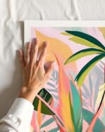 Shop Tropical Jewels Nature botanical Jungle Pastel Palm Art Print, Canvas Print, Commercial digital license & Instant download printable - available at 83oranges.com by artist Uma Gokhale India Shop Tropical Jewels Nature botanical Jungle Pastel Palm Art Print, Canvas Print, Commercial digital license & Instant download printable - available at 83oranges.com by artist Uma Gokhale India