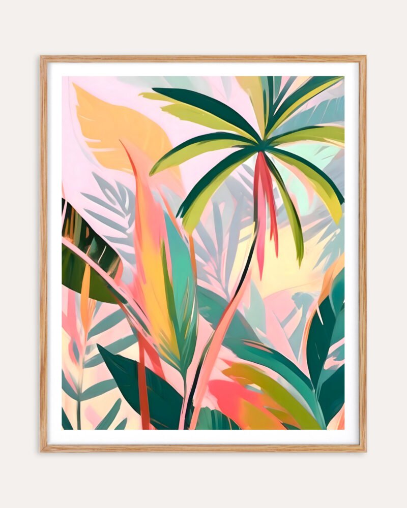 Shop Tropical Jewels Nature botanical Jungle Pastel Palm Art Print, Canvas Print, Commercial digital license & Instant download printable - available at 83oranges.com by artist Uma Gokhale India Shop Tropical Jewels Nature botanical Jungle Pastel Palm Art Print, Canvas Print, Commercial digital license & Instant download printable - available at 83oranges.com by artist Uma Gokhale India