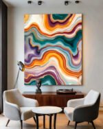 Shop Purple, teal & gold agate marble luxe texture Art Print, Canvas Print, Commercial digital license & Instant download printable - available at 83oranges.com by artist Uma Gokhale India [review]