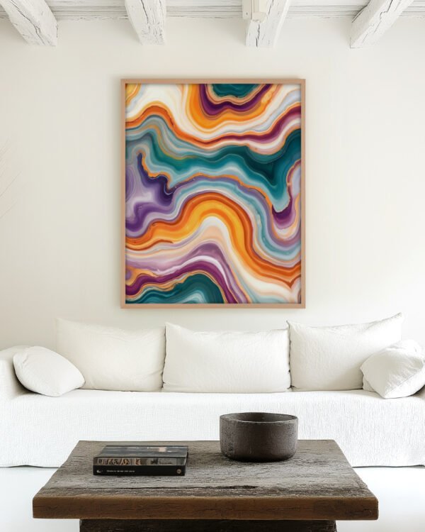 Shop Purple, teal & gold agate marble luxe texture Art Print, Canvas Print, Commercial digital license & Instant download printable - available at 83oranges.com by artist Uma Gokhale India