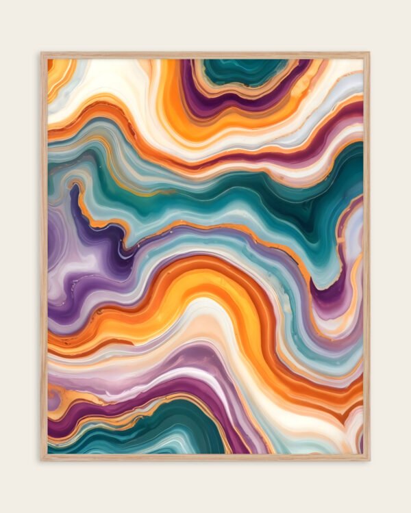 Shop Purple, teal & gold agate marble luxe texture Art Print, Canvas Print, Commercial digital license & Instant download printable - available at 83oranges.com by artist Uma Gokhale India