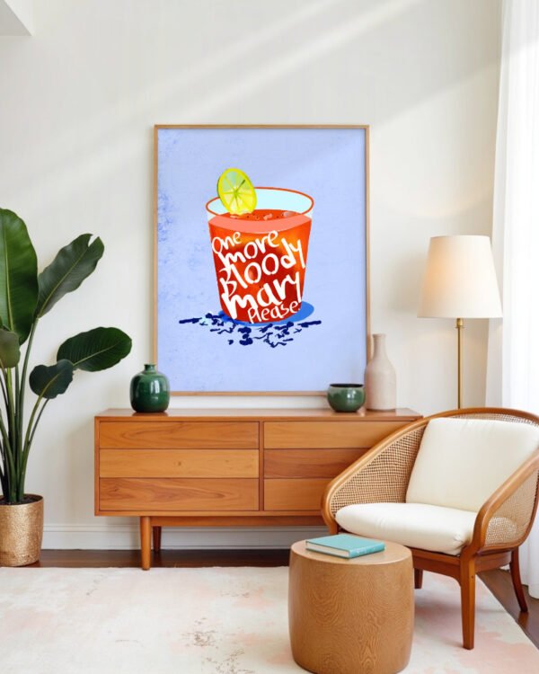 Shop One more bloody Mary please Art Print, Canvas Print, Commercial digital license & Instant download printable - available at 83oranges.com by artist Uma Gokhale India