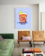 Shop One more bloody Mary please Art Print, Canvas Print, Commercial digital license & Instant download printable - available at 83oranges.com by artist Uma Gokhale India [review]