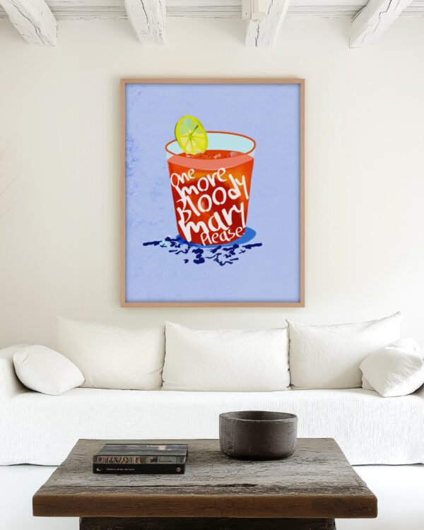 Shop One more bloody Mary please Art Print, Canvas Print, Commercial digital license & Instant download printable - available at 83oranges.com by artist Uma Gokhale India