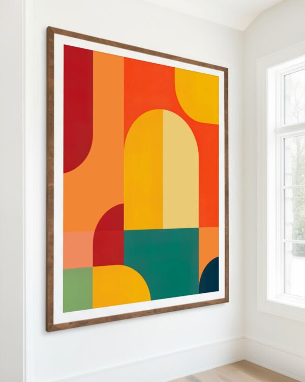 Shop Color archs abstract Art Print, Canvas Print, Commercial digital license & Instant download printable - available at 83oranges.com by artist Uma Gokhale India