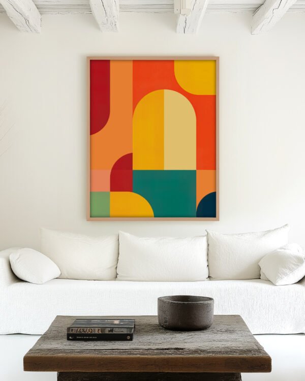 Shop Color archs abstract Art Print, Canvas Print, Commercial digital license & Instant download printable - available at 83oranges.com by artist Uma Gokhale India
