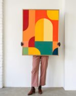 Shop Color archs abstract Art Print, Canvas Print, Commercial digital license & Instant download printable - available at 83oranges.com by artist Uma Gokhale India
