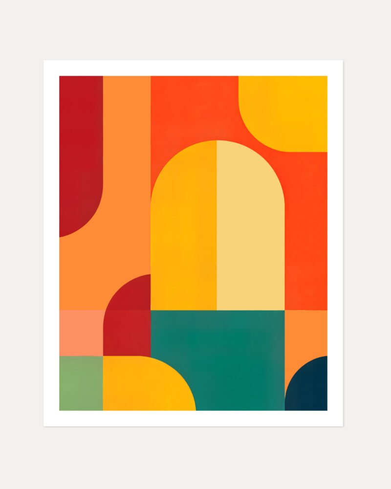 Shop Color archs abstract Art Print, Canvas Print, Commercial digital license & Instant download printable - available at 83oranges.com by artist Uma Gokhale India