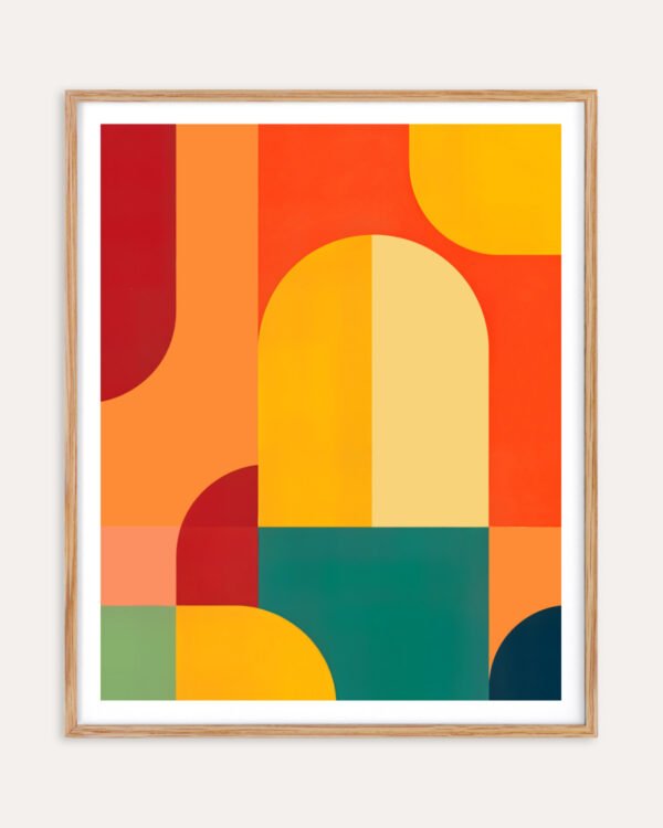 Shop Color archs abstract Art Print, Canvas Print, Commercial digital license & Instant download printable - available at 83oranges.com by artist Uma Gokhale India