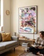Shop Abstract Sequin Haze Art Print, Canvas Print, digital printable download - available at 83oranges.com by artist Uma Gokhale India