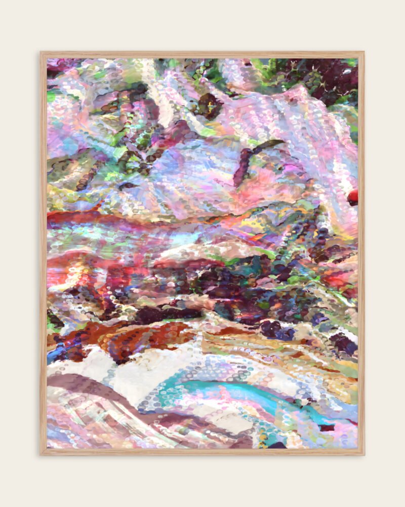 Shop Abstract Sequin Haze Art Print, Canvas Print, digital printable download - available at 83oranges.com by artist Uma Gokhale India